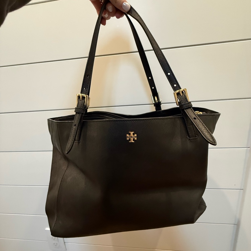 Tory Burch Black Leather Tote